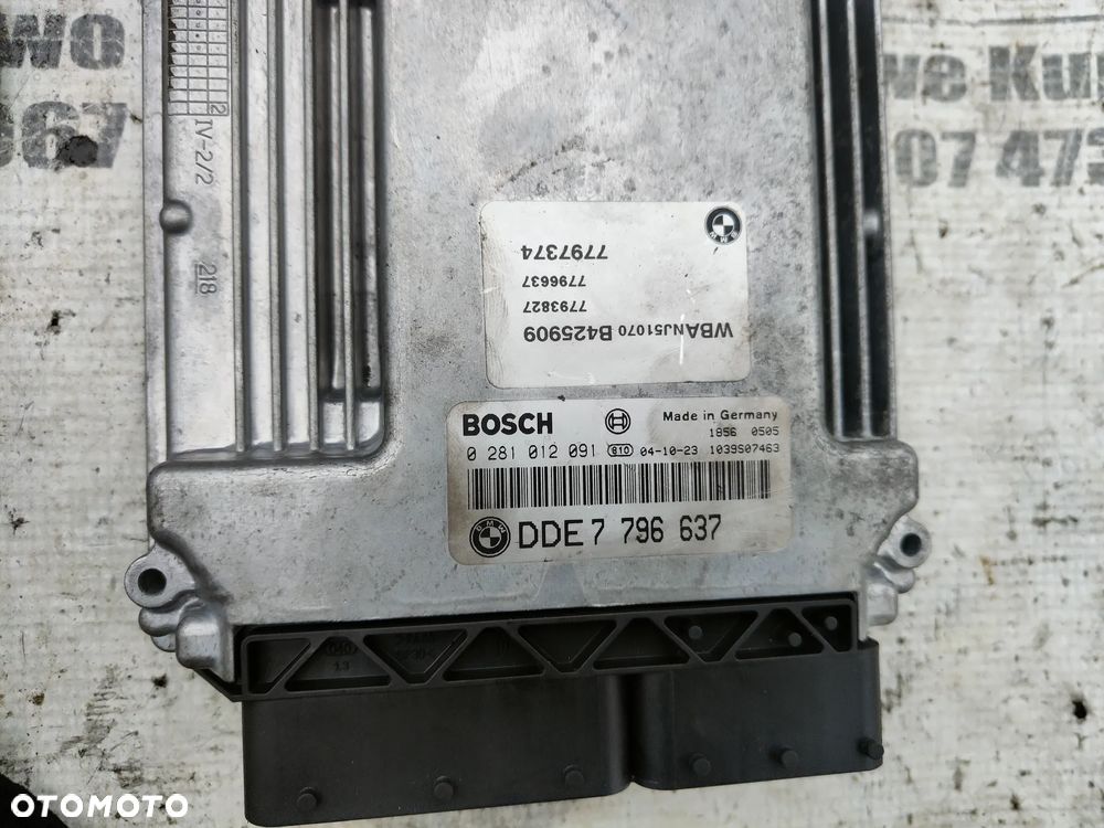 BMW E60 E61 3.0d 2.5d Automat Sterownik silnika Zestaw startowy 7796637 - 3