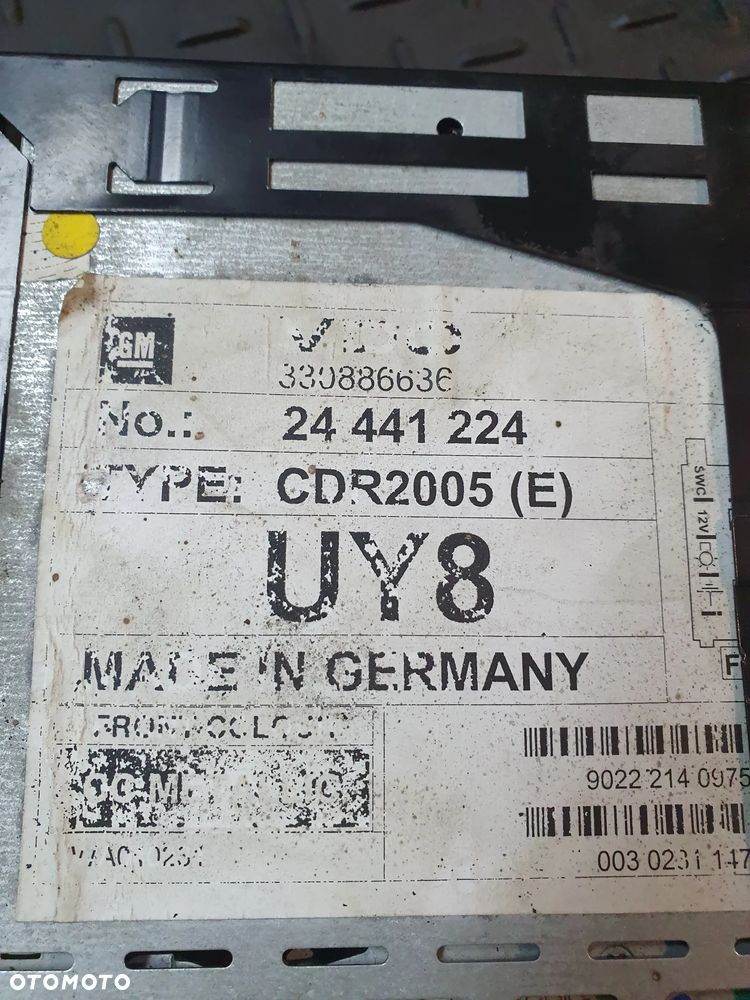 OPEL VECTRA C III RADIO 24441224 CDR 2005 - 6