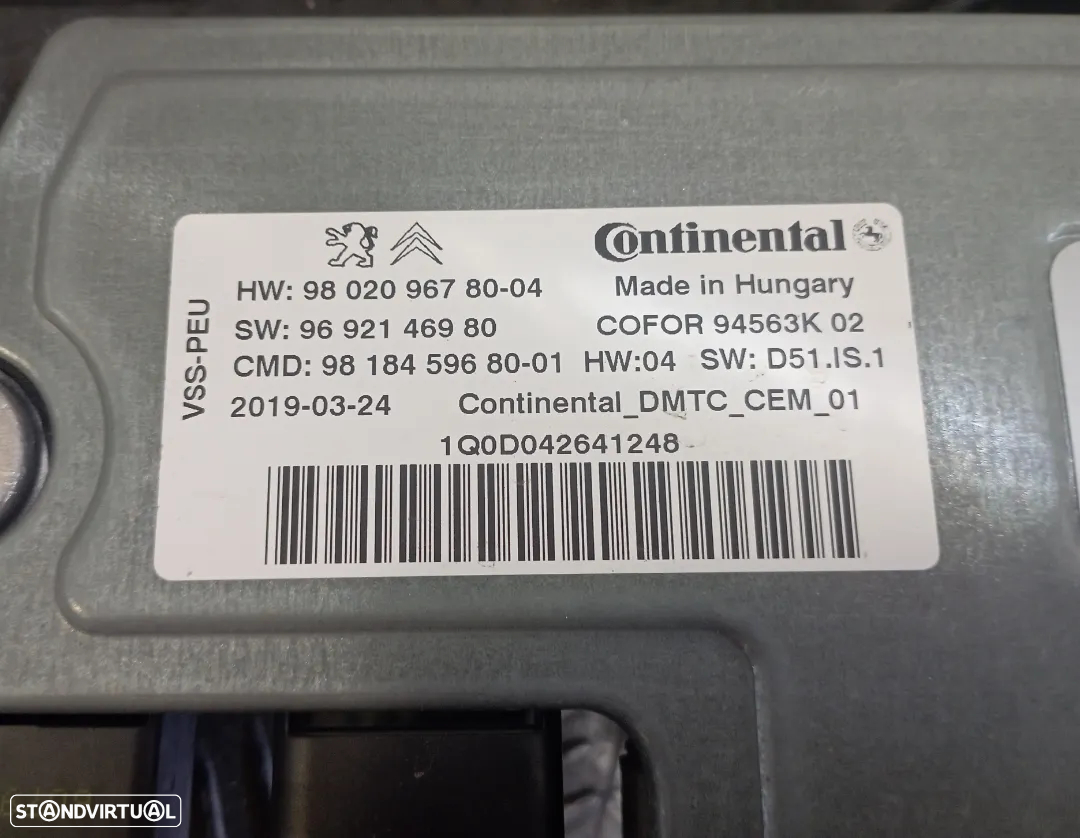 Centralina Start/Stop Citroen Jumpy / Peugeot Expert / 208 / Toyota Proace 2.0 BlueHdi 2020 - 4