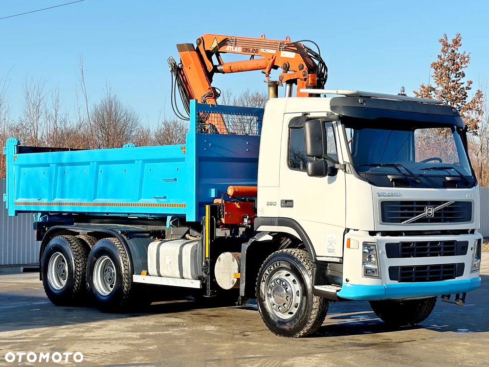 Volvo FM 380 * WYWROTKA 5,10m + ATLAS TEREX 135.2ME - A2 + PILOT * STAN BDB - 2
