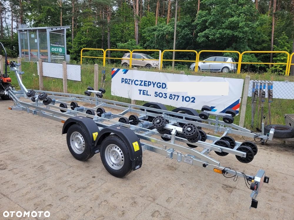 Lorries Przyczepa PP25-8025 podłodziowa 2,5T LEDY ROLKI LUB PŁOZY - 1