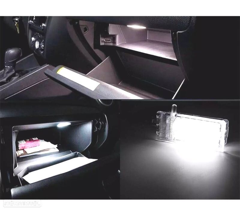 LÂMPADAS LED PORTA-LUVAS PARA BMW E46 E90 X5 E53 E81 E82 E83 X3 E84 X1 E87 E92 MINI COOPER R50 R55 - 2