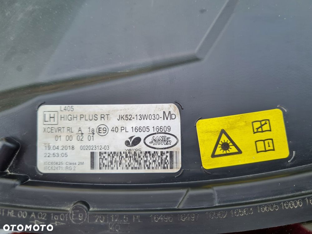 RANGE ROVER VOGUE L405 LIFT Lampa lewa przód Kompletna Full Led Laser High Plus - 9