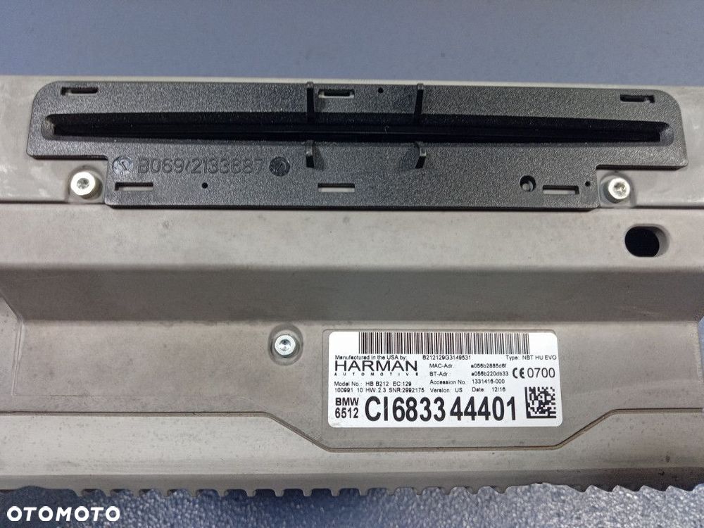 BMW 7 G11 G12 RADIO NAWIGACJA IDRIVE NBT EVO HU 6833444 - 8