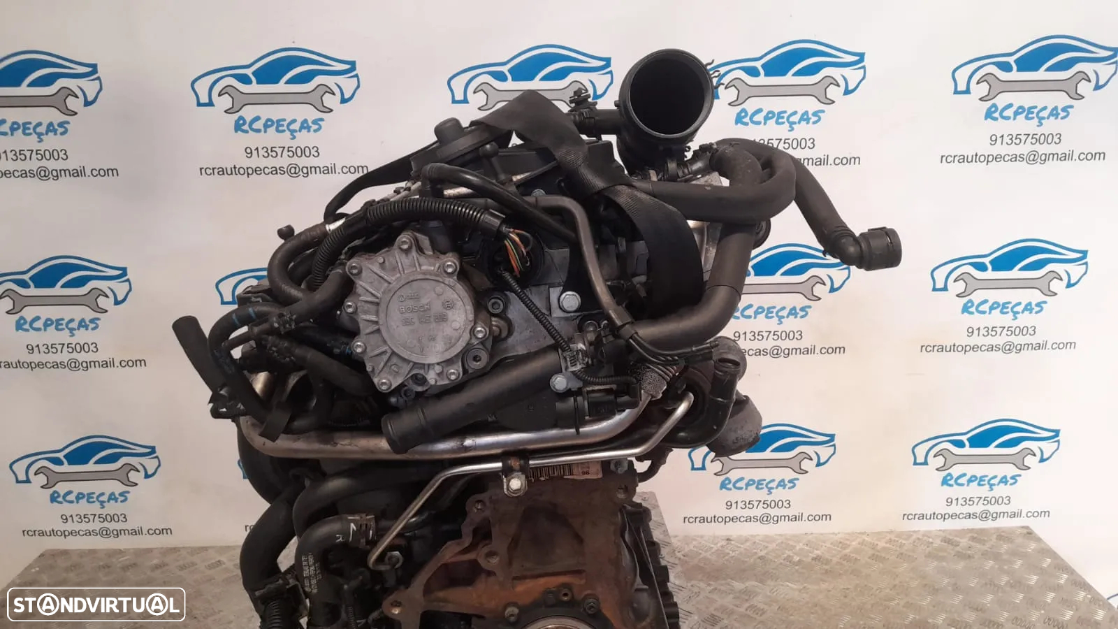 MOTOR COMPLETO 2.0 TDI 16V 140CV BKD SKODA OCTAVIA VW VOLKSWAGEN GOLF TOURAN JETTA SEAT LEON TOLEDO ALTEA AUDI A3 8P MOTOR ARRANQUE ALTERNADOR BIMASSA COMPRESSOR EMBRAIAGEM BOMBA DIRECAO INJETORES - 10