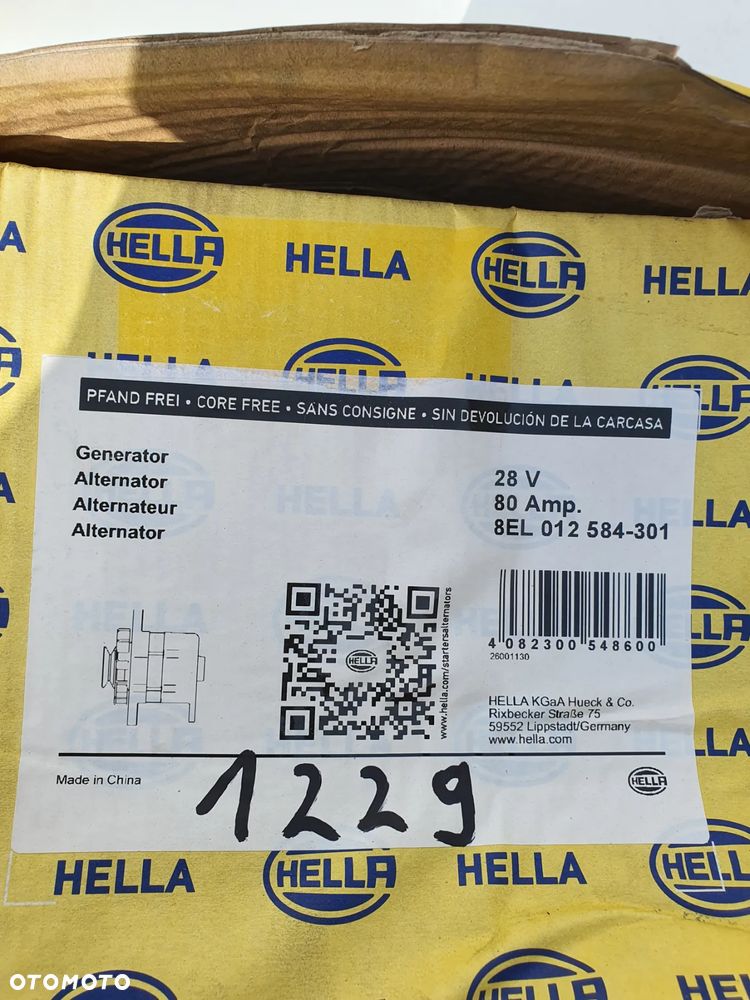 Alternator 28 V, 80 A, Hella 8EL012584301, DAF 75, 85, 95, CF, XF - 6