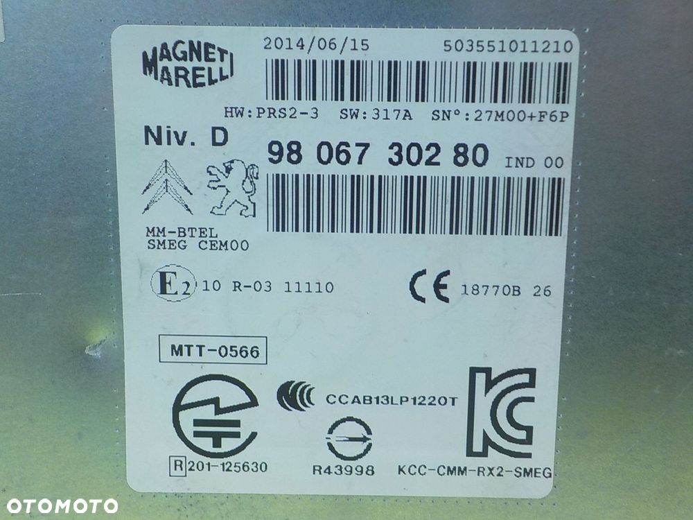 PEUGEOT 2008 I 1.6 14r VT 5D radio nawigacja 9806730280 - 6