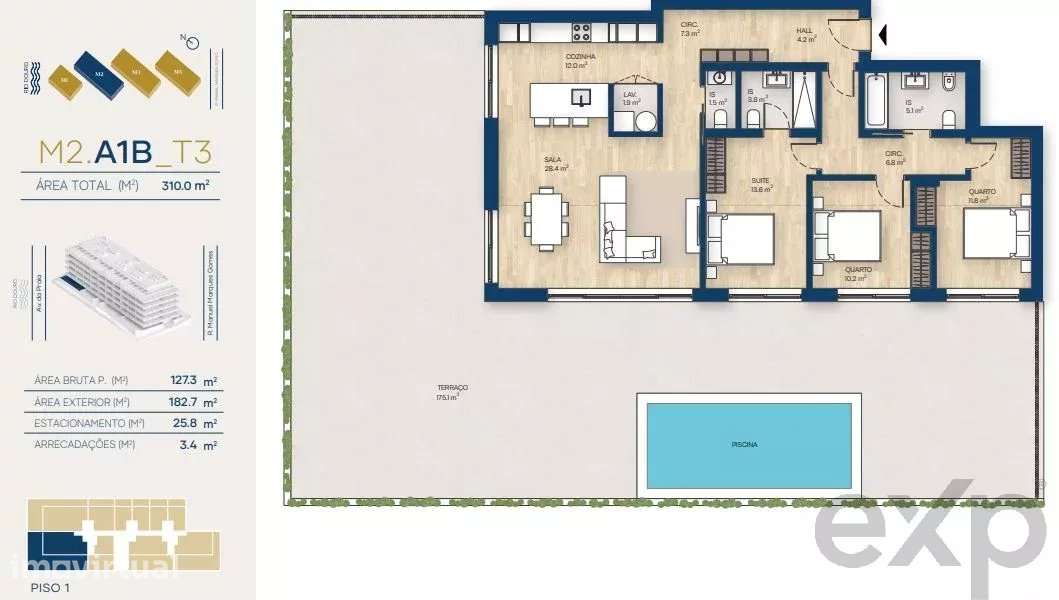 Apartamento T3 | Canidelo, V.N.Gaia - Grande imagem: 2/39