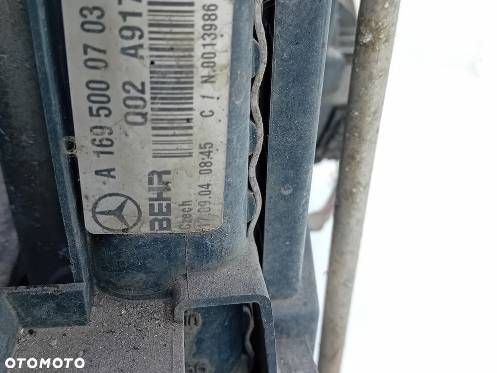 ZESTAW CHŁODNIC WODA KLIMA WENTYLATOR MERCEDES KLASA A W169 A1695000703 - 11
