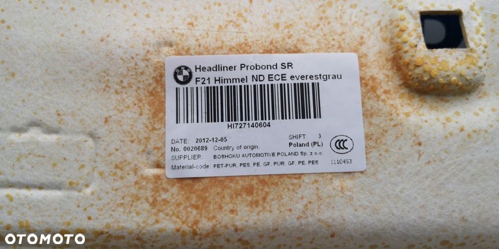 PODSUFITKA SZARA SIWA HIMMEL BMW 1 F21 3D - 3