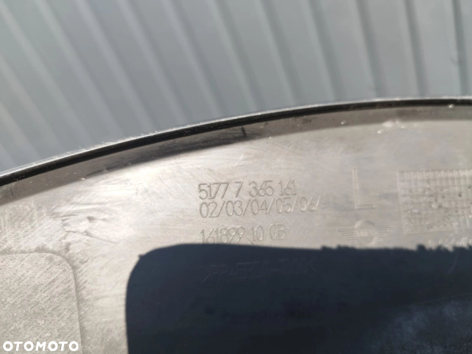 LISTWA NA BŁOTNIK NADKOLE TYŁ LEWA MINI F56 F57 7365161 - 2