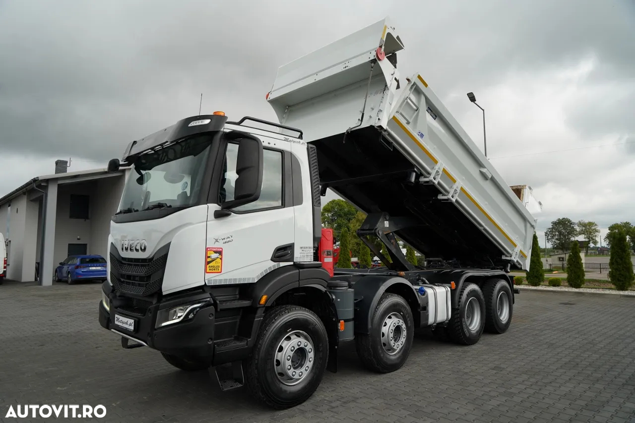 Iveco X-WAY 480 / 8X4 / BASCULATOR DUBLU / HIDRAULIC LATERAL / CLAPETĂ HIDRAULICĂ / AUTOMAT / IMPORTAT - 2