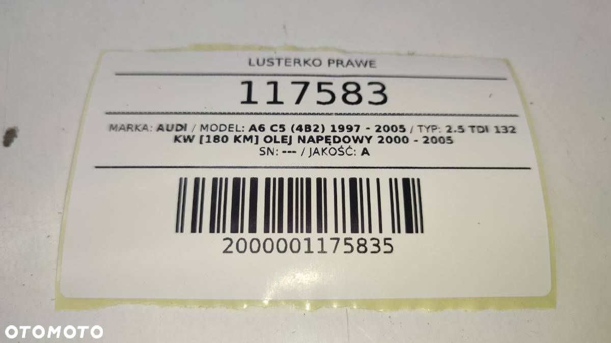 LUSTERKO PRAWE ELEKTRYCZNE AUDI A6 C5 EUROPA 14PIN $$$ - 7
