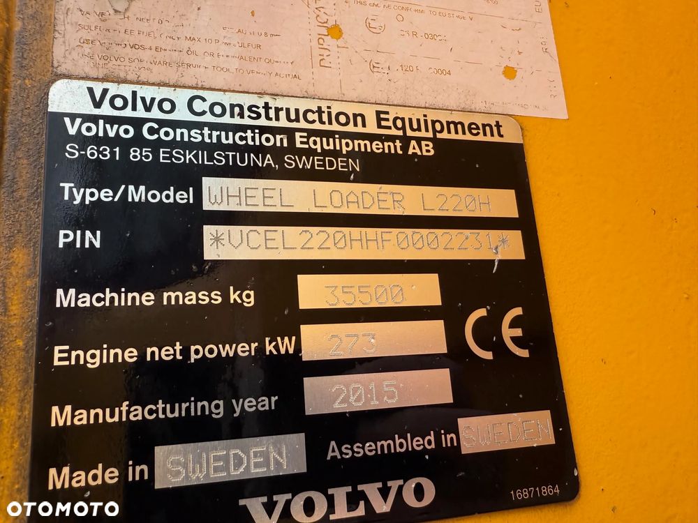 Volvo L220H / 2015 / Full Serwis Volvo / Piękna - 14