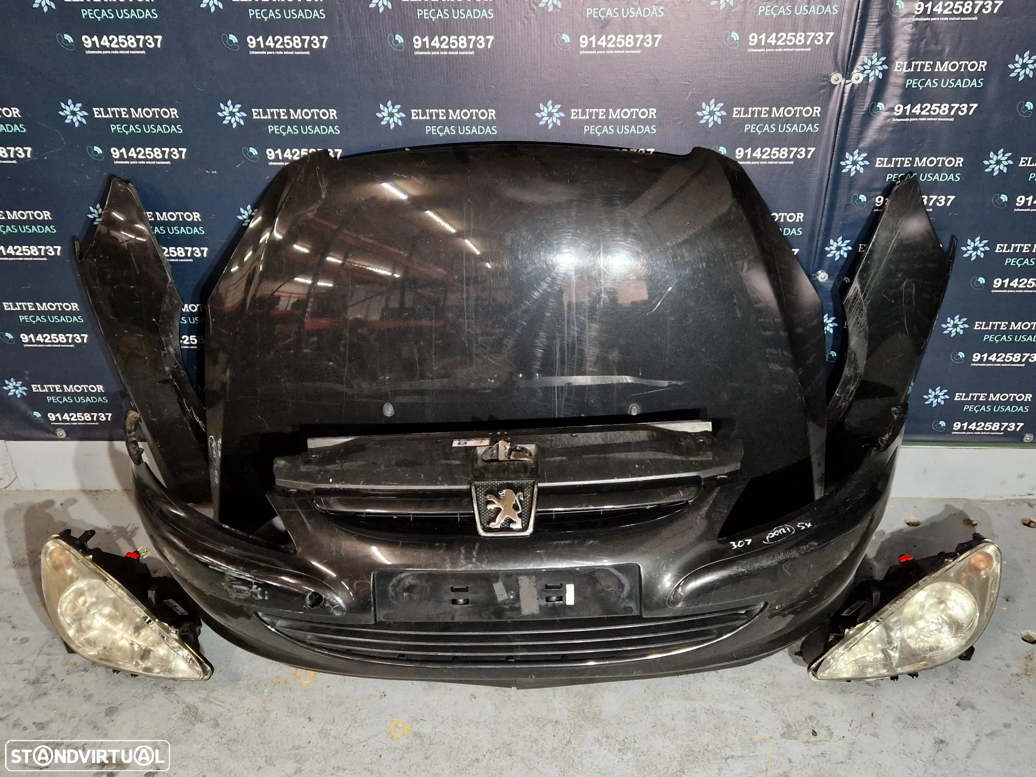 Frente completa usada PEUGEOT 307 gasolina capot parachoques guardalamas oticas radiador - 4