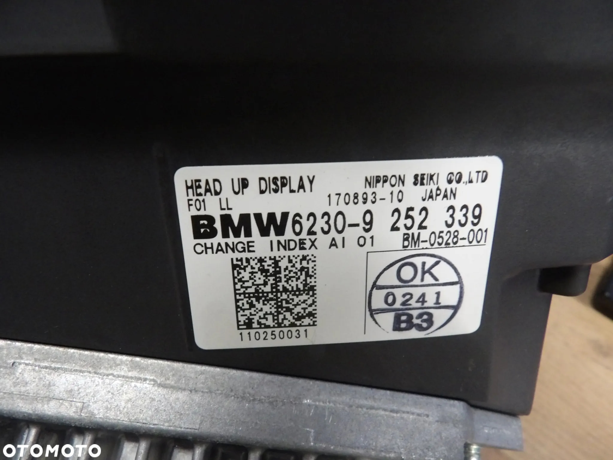 BMW - F01 - WYŚWIETLACZ , MONITOR HEAD-UP HUD - EU - 9252339 - 3
