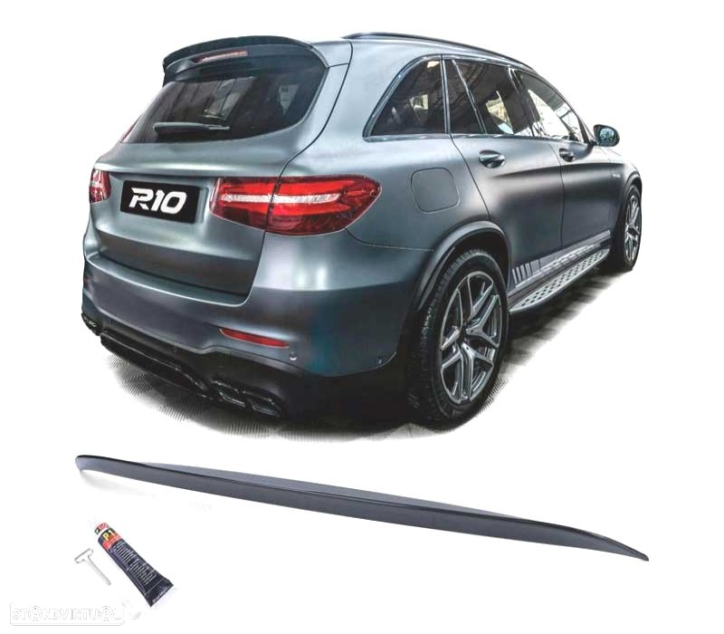 AILERON SPOILER MERCEDES GLC X253 15-19 LOOK AMG PRETO BRILHO - 3