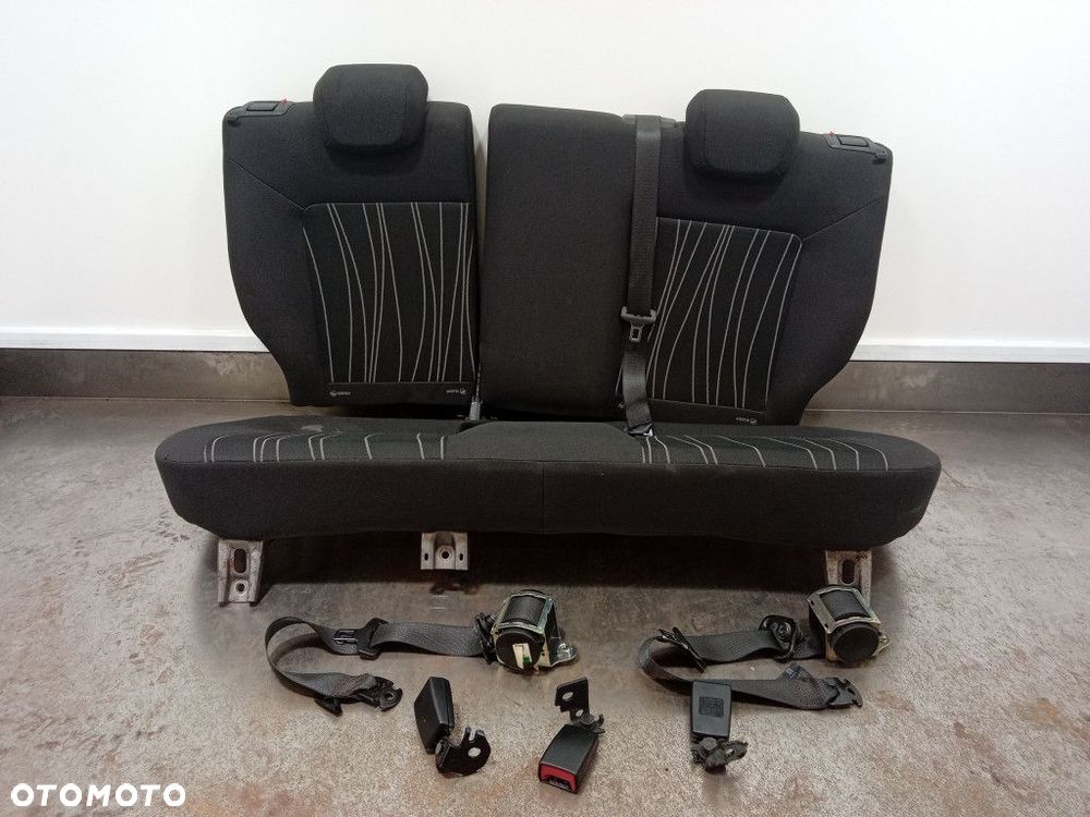 OPEL CORSA D 3D KANAPA TYLNA TYŁ PASY KOMPLET - 1