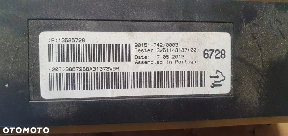 Moduł sterownik klimatyzacji Opel Zafira C 13586728 - 5