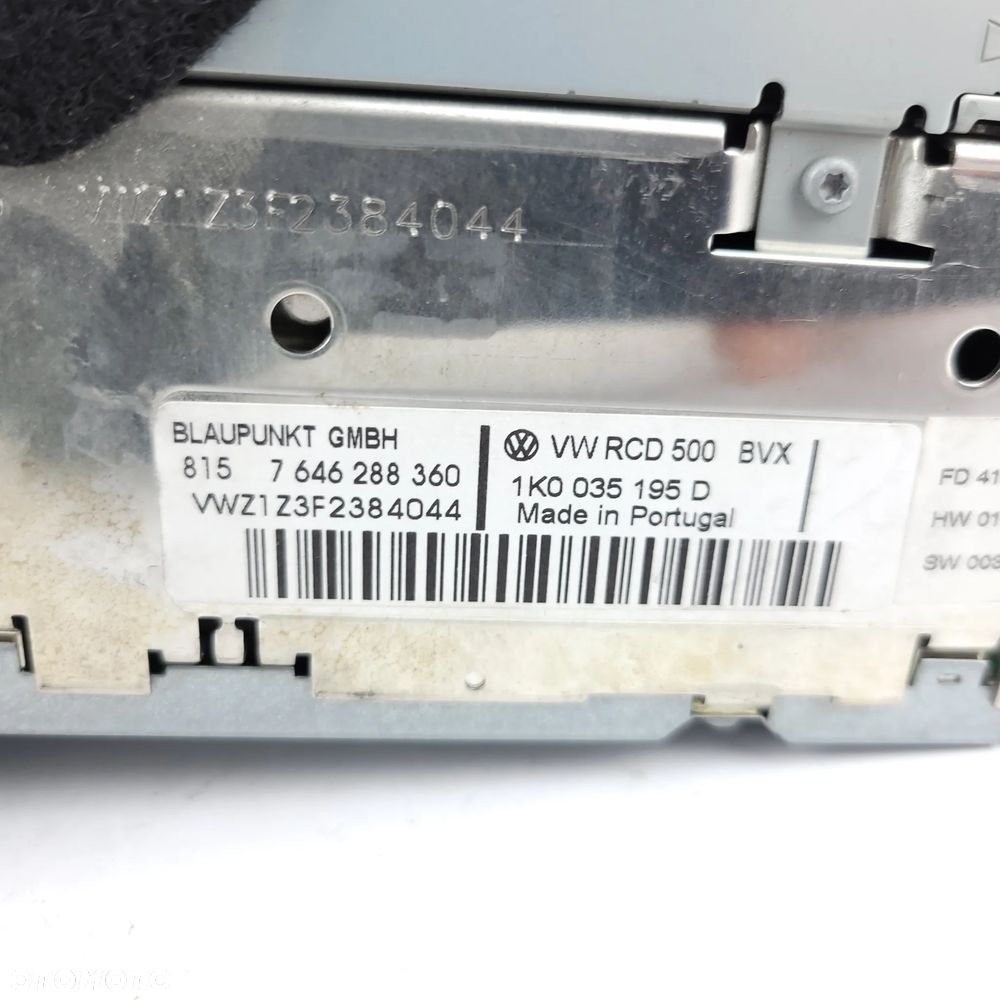 VW PASSAT B6 GOLF V PLUS 5 TOURAN I RADIO CD KOD Z KODEM RCD300 - 8