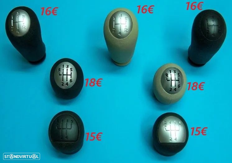 Moca manete alavanca velocidades Renault Laguna Megane Scenic Clio Modus Espace NOVAS - 1