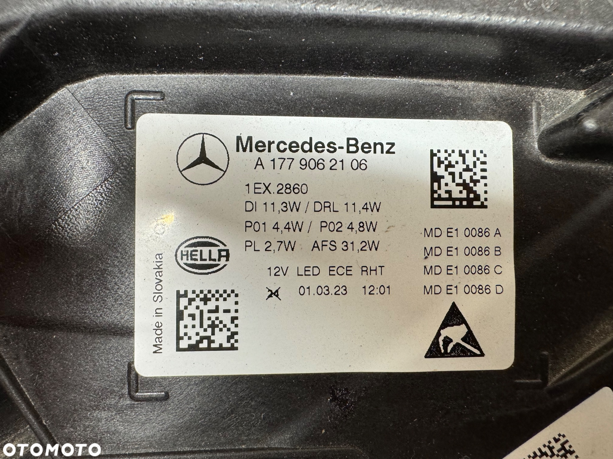 Przednia lewa lampa Mercedes a klasa 177 lift led high performance moduł kompletna - 6