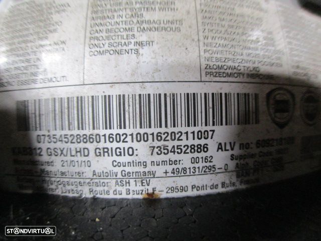 Kit Airbags 735452882 051783739 608829200A 735452886 51870005 07354528060 07354528100 07354654010 07354654020 FIAT 500 2 FASE 1 2010 1.2 69CV 3P BRANCO - 8