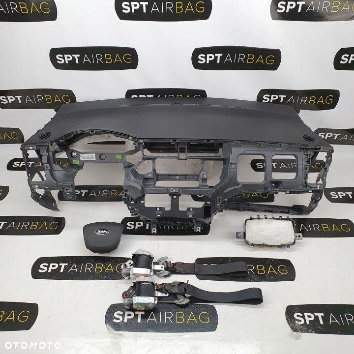 KIA RIO III 3 DESKA ROZDZIELCZA KONSOLA KOKPIT PULPIT PODUSZKI AIRBAG AIR BAG PASY KIT SET - 1