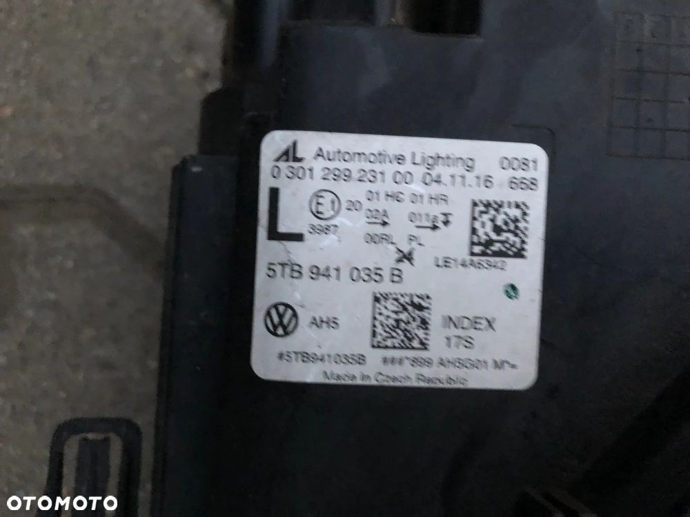 Reflektor lewy lampa Volkswagen Touran III 5TB941035B - 4