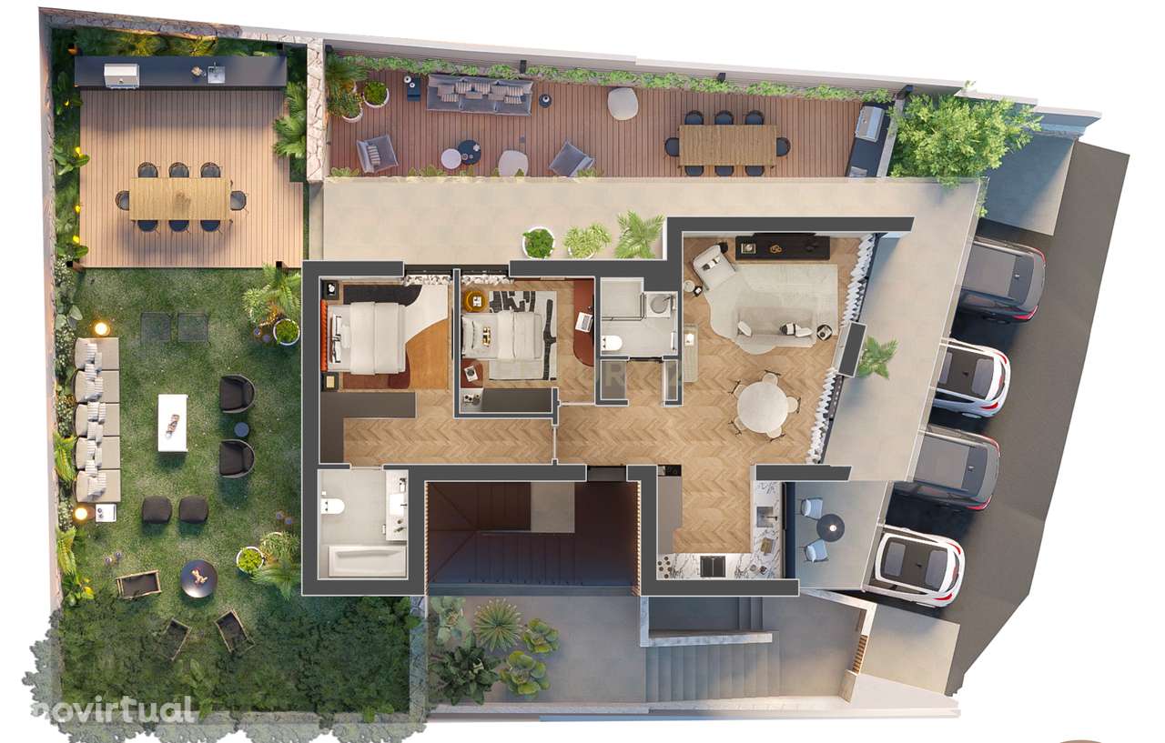 Apartamento T2+1em Alvide,  conclusão da obra 2024 - Grande imagem: 2/8