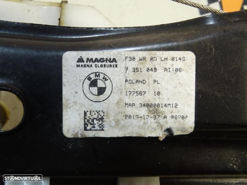 Elevador De Vidro Trás Esquerdo Bmw 3 Touring (F31)  7351049 / 1775671 - 4