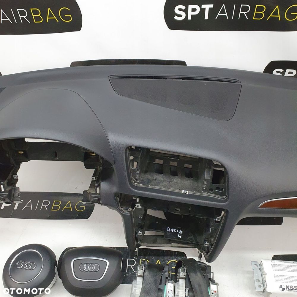 AUDI Q5 8R LIFT DESKA ROZDZIELCZA KONSOLA KOKPIT PULPIT PODUSZKI AIRBAG AIR BAG PASY KURTYNY KIT SET - 3