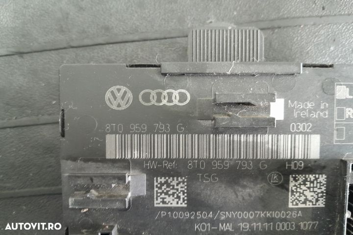 Modul control usa fata dreapta 8T0959793G 8T0959793G Audi A5 8T [face - 2
