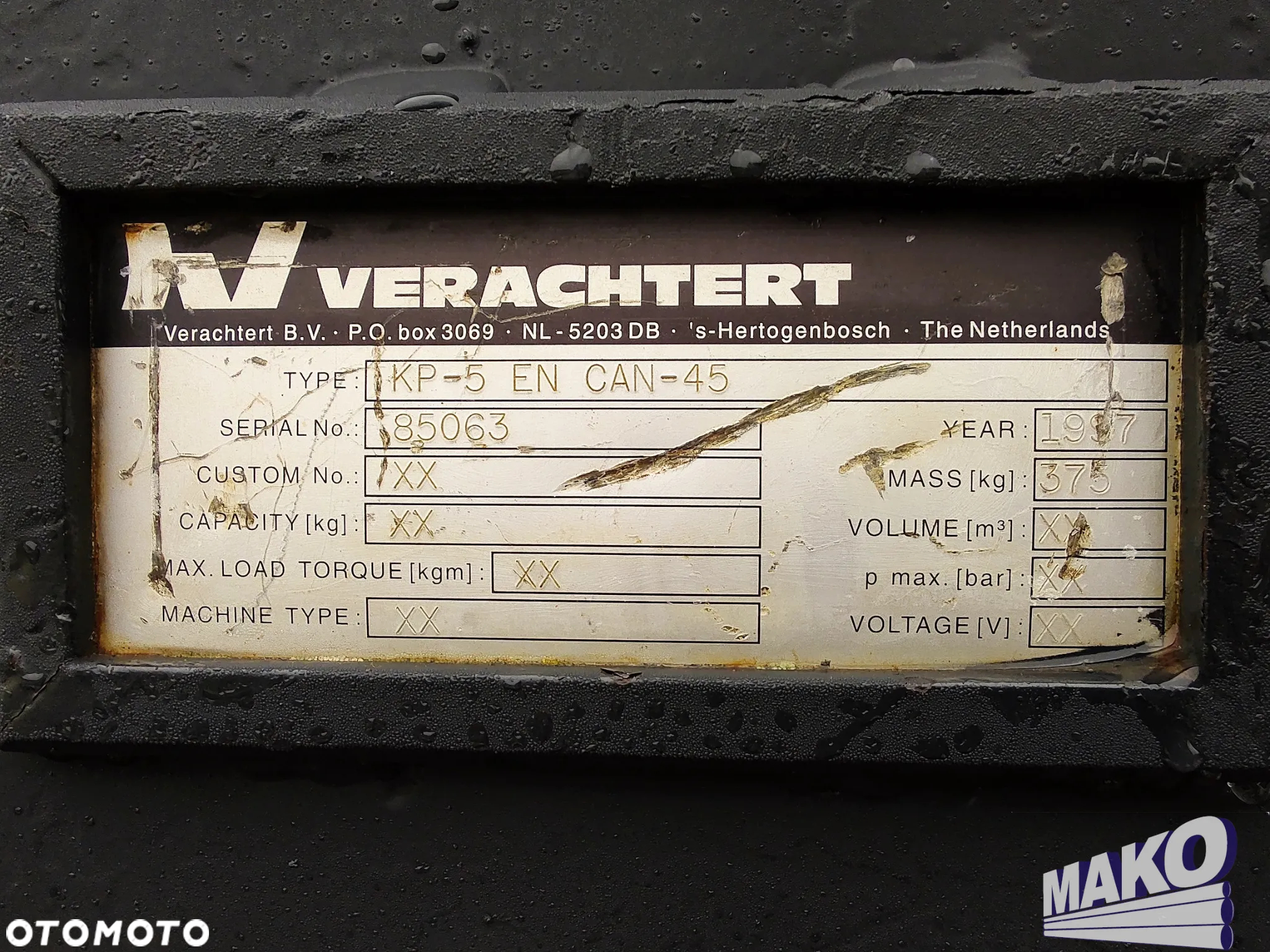 Chwytak sortujący wyburzeniowy Verachtert VRG-40 CW45 2100kg - 6