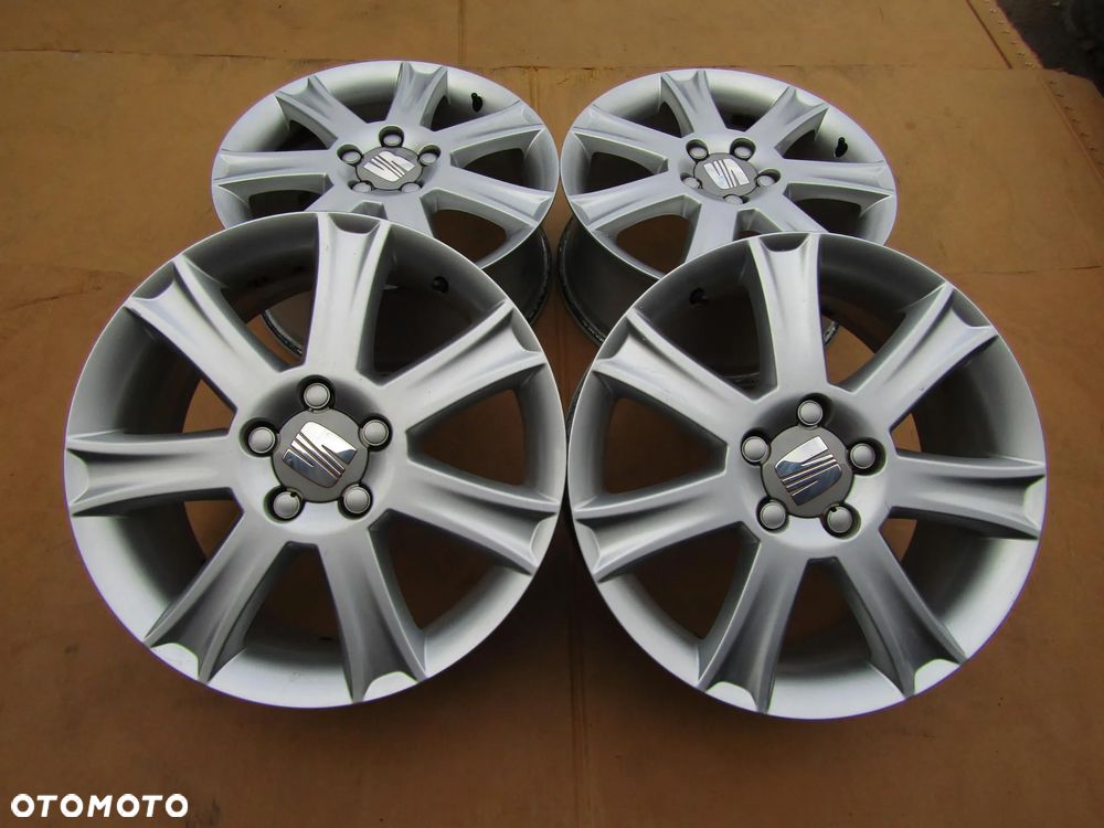 4x Felgi Aluminiowe 17 Seat Leon Altea VW Caddy Golf V VI T4 Jetta Skoda Octavia II 7 j 5x112 ET54 piasta 57,1 nr oryginału 1P0601025J - 12