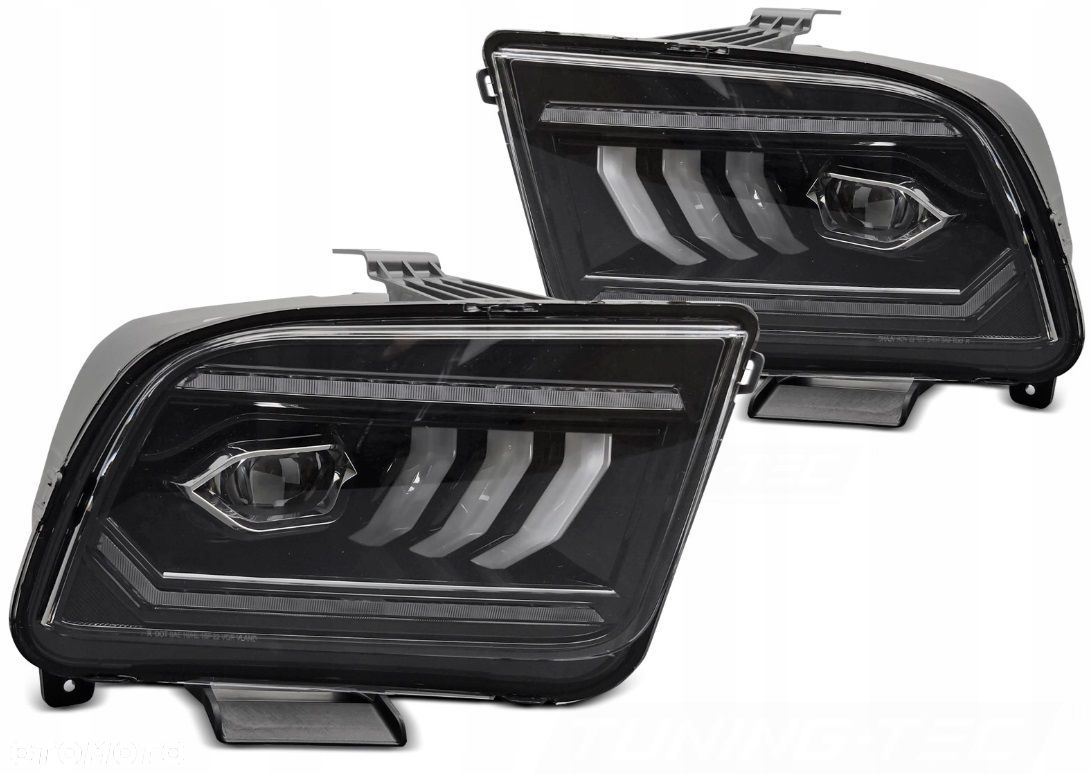 Reflektory Lampy Vland Soczewka Led Black Czarne Ford Mustang V 5 2004-2009 - 1