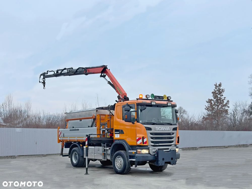 Scania R 420 * SKRZYNIA 4,15 m + PK 11002 + PILOT + PIASKARKA W KOMPLECIE - 4