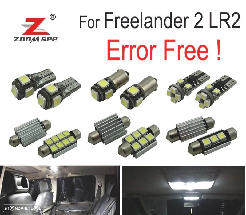 KIT COMPLETO 14 LAMPADAS LED INTERIOR PARA LAND ROVER FREELANDER 2 LR2 06-13 - 1