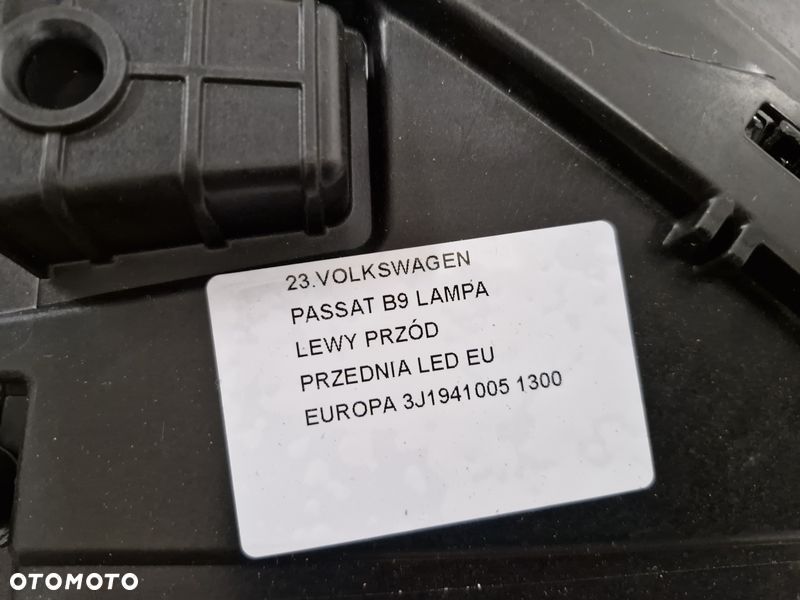 VOLKSWAGEN PASSAT B9 LAMPA LEWY PRZÓD LEWA PRZEDNIA REFLEKTOR LED EU 3J1941005 - 7
