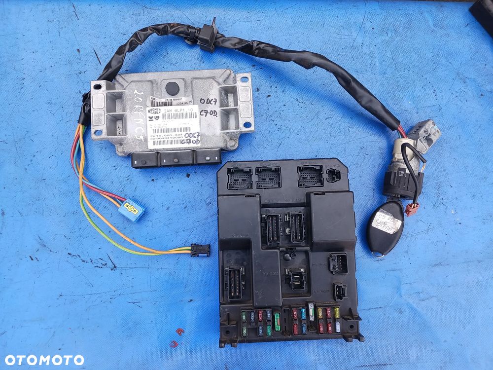 Zestaw startowy do odpalenia Citroen C5 2.0B 16V RFN 2001-2004 Sterownik silnika 9649410080 1AW6LP1.10 BSI 9651196880 IMMO Komplet - 1