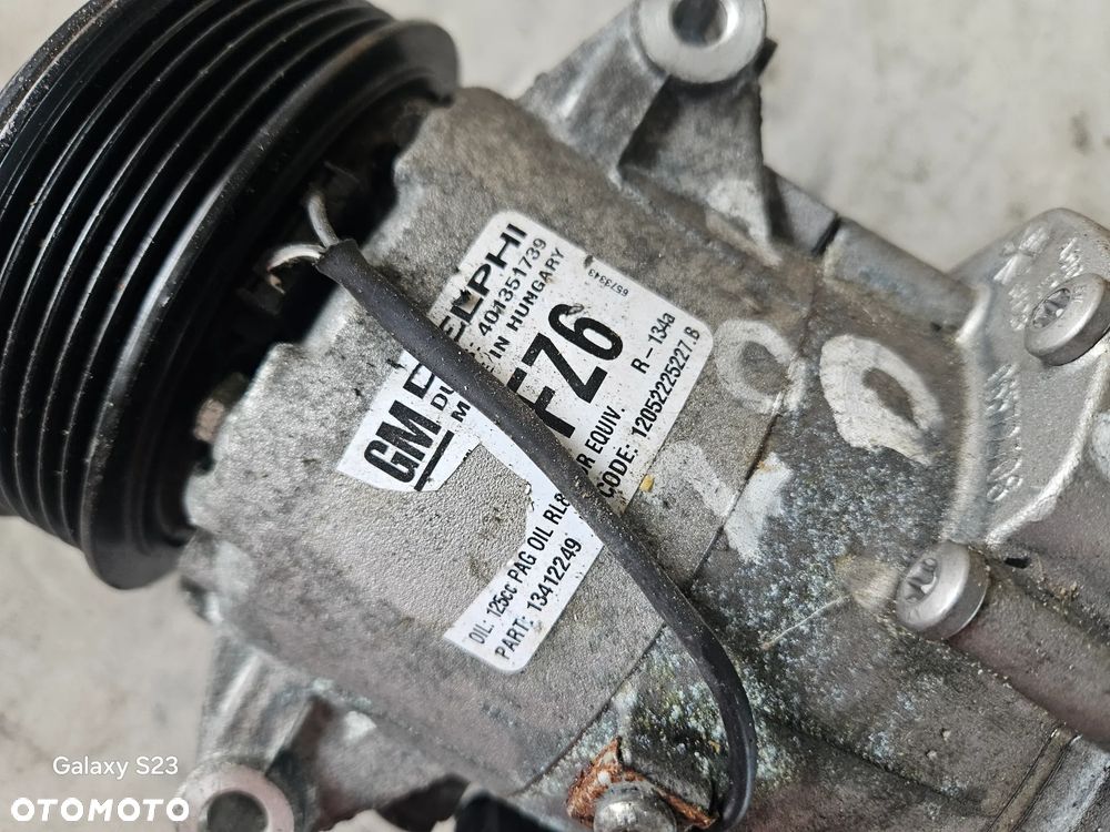 Sprężarka kompresor klimatyzacji Opel Astra J Zafira C 1,6 2,0 CDTI 13412249 FZ6 - 2