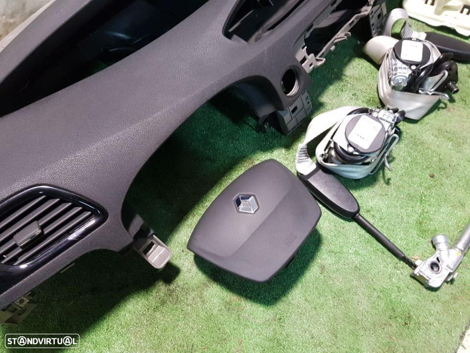 Conjunto Kit Completo Airbag Tablier cintos Renault Scenic III modelo 3 - 2