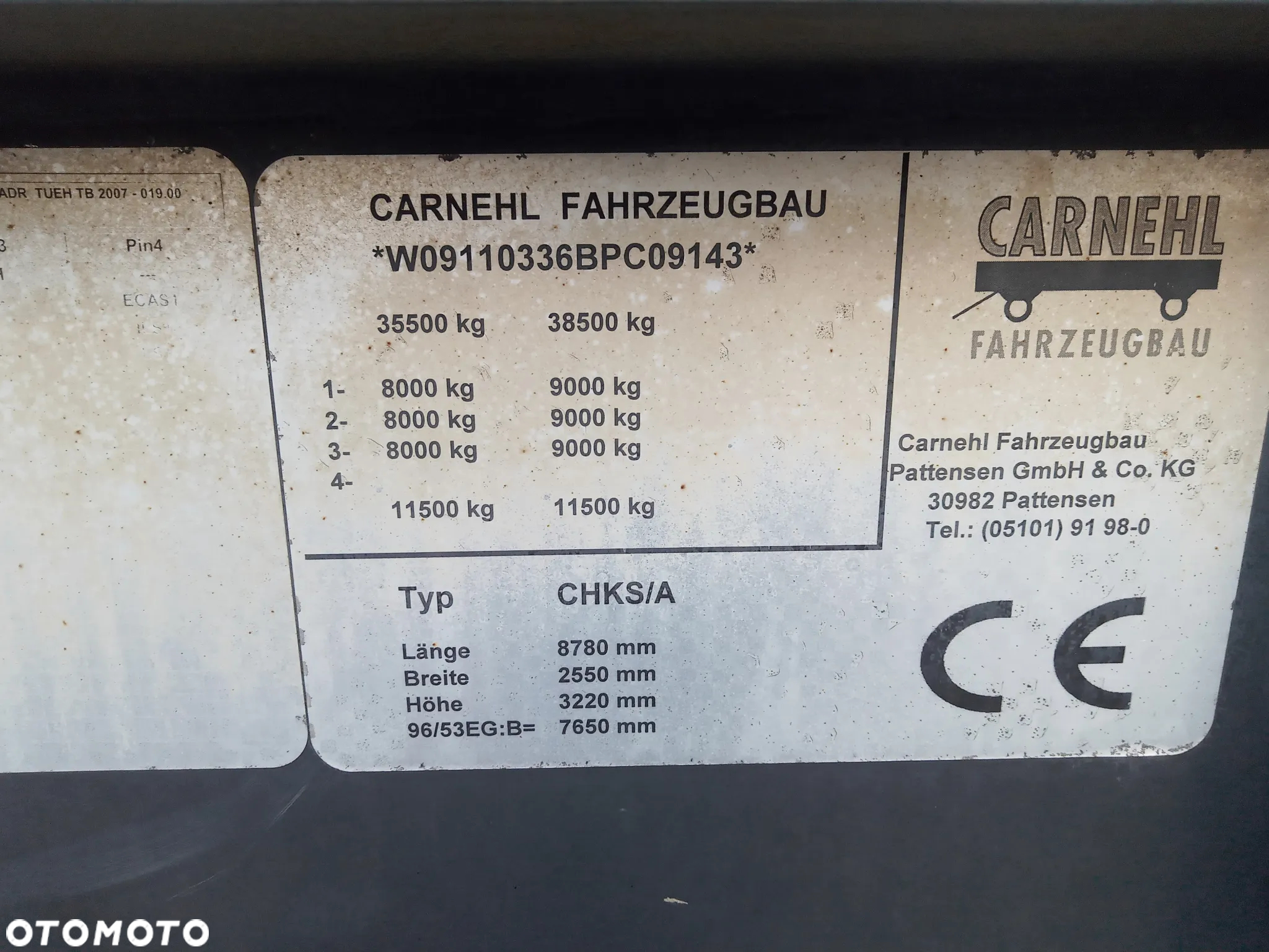 Carnehl 28m3 5200 kg Waga - 11