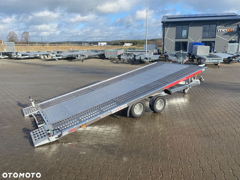 Lorries DOSTAWA! Przyczepa Laweta PLI27-4521 wym. 450x201cm Przyczepa do przewozu aut, UCHYLNA! Zintegrowane najazdy, FULL LED, 2 osie, podłoga aluminiowa DMC 2700kg - 20