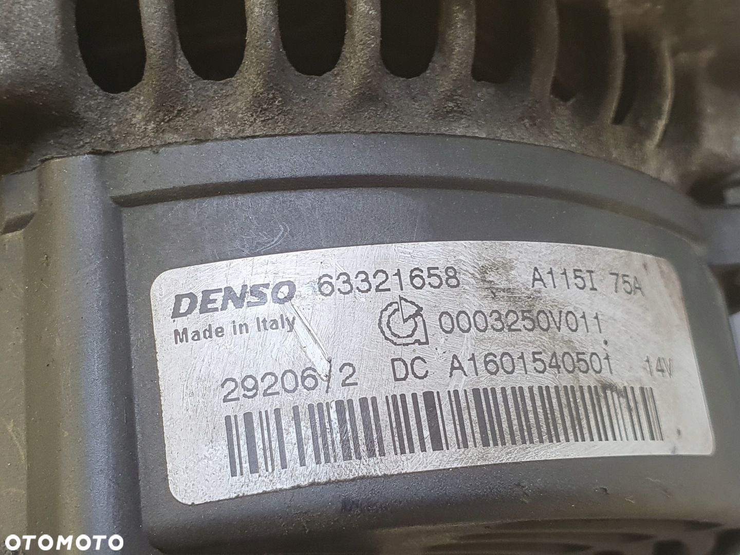 Smart ForTwo 0.7 T turbo ALTERNATOR 63321658 denso 75A - 2