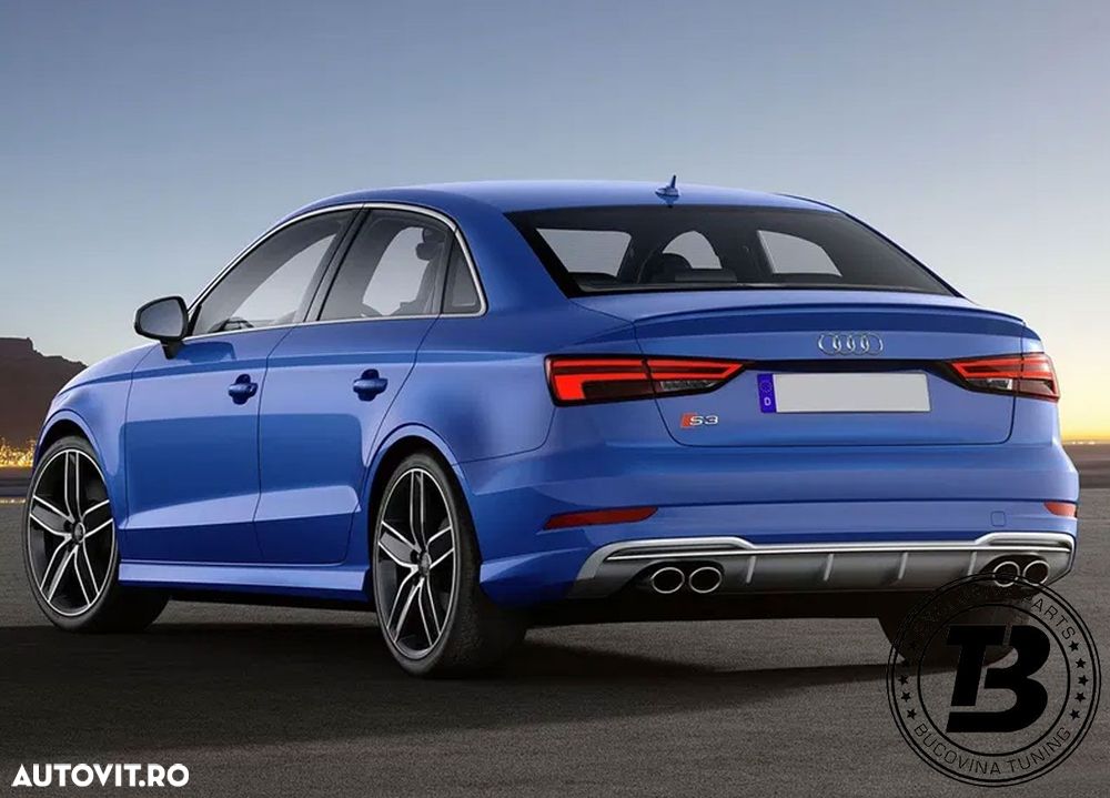 Difuzor Bara Spate cu Ornamente compatibil cu Audi A3 8V RS3 Design - 12