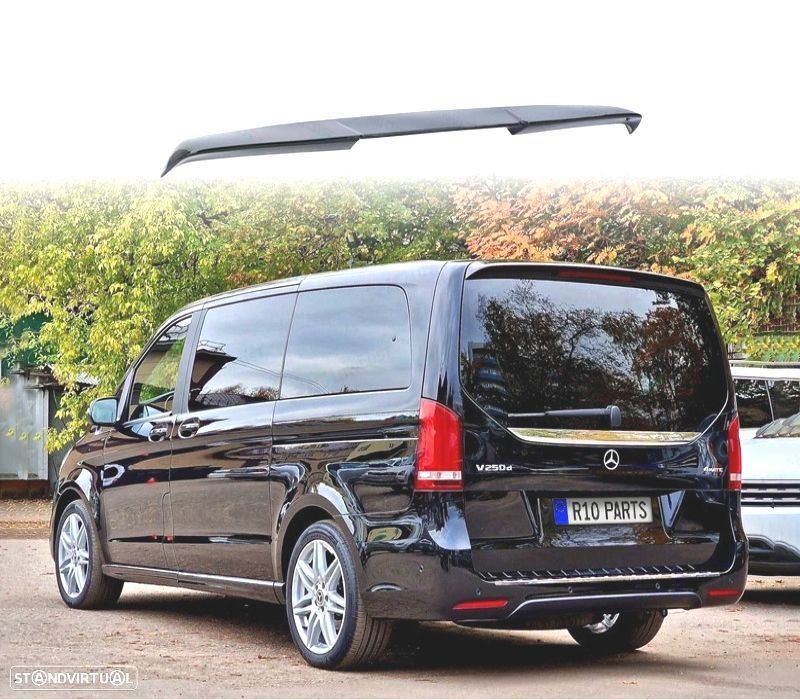 AILERON SPOILER TRASEIRO MERCEDES V CLASE VITO W447 W448 14-19 PRETO BRILHANTE - 1