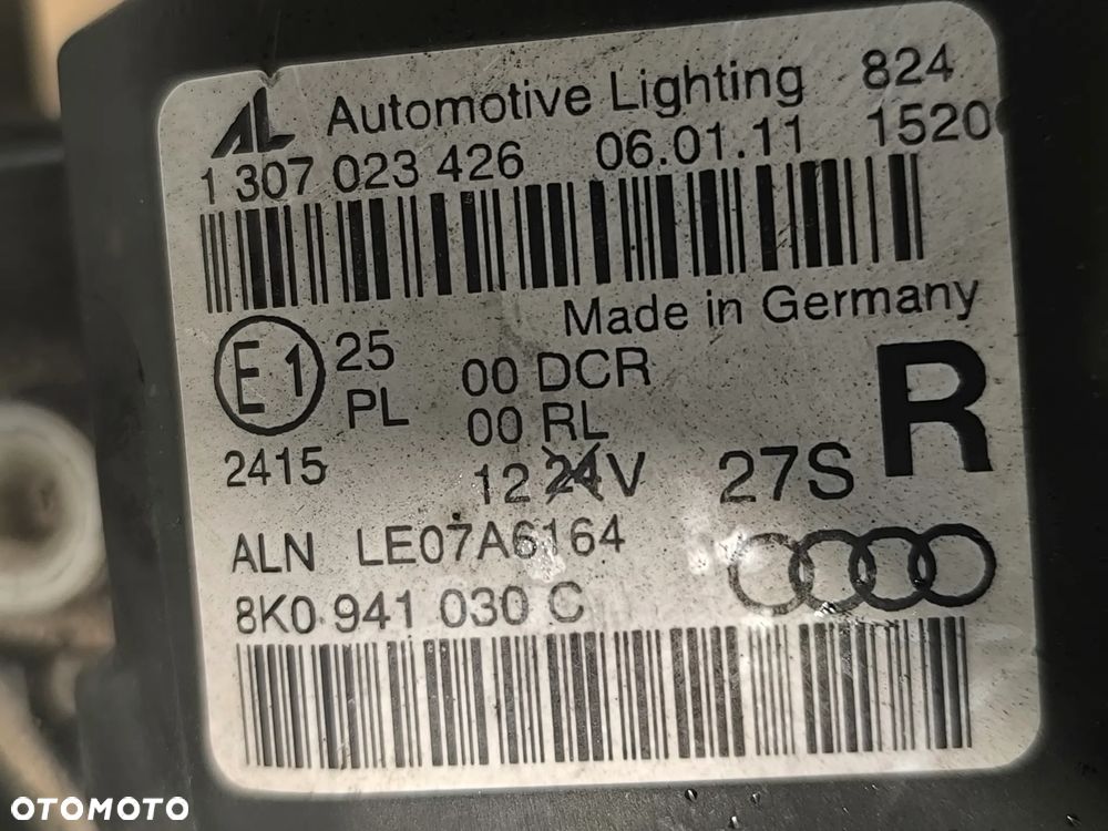 lampa prawy przód audi A4 B8 Xenon 8K0941030C - 9