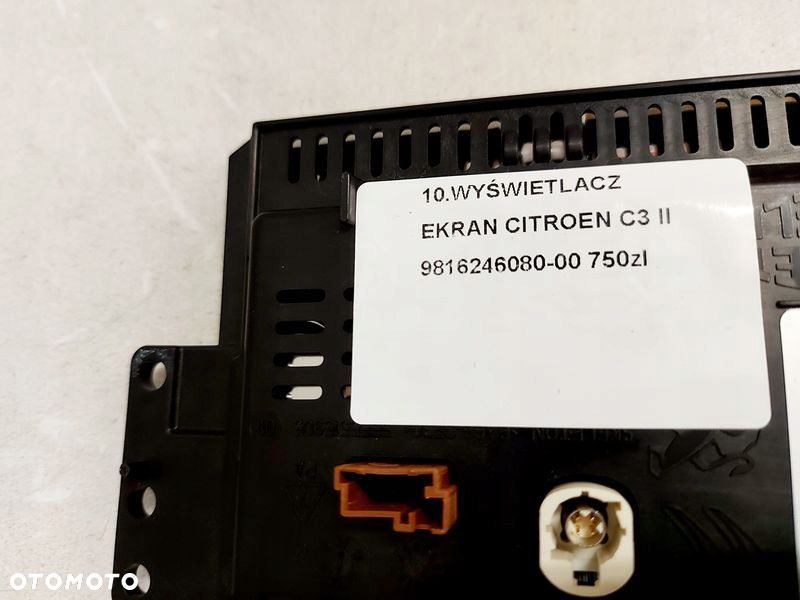 CITROEN C3 2 II DS3 WYŚWITLACZ EKRAN MONITOR 9816246080 9816246080-00 - 6