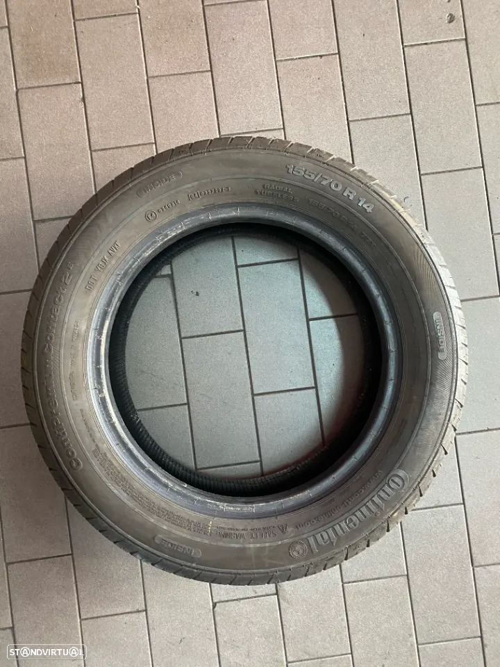 4 Pneus 155/70/14 ContiPremiumContact 2 com mais de 85% de piso - 3